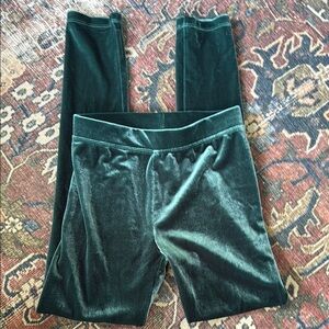 Crewcuts Green Velvet Leggings